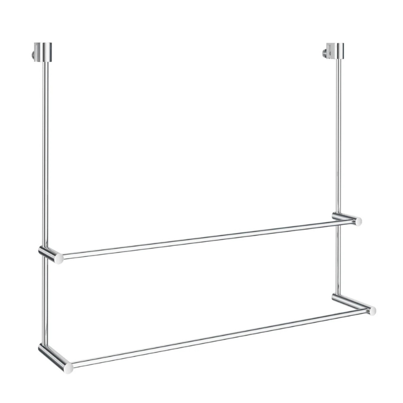 Smedbo SIDELINE Double Towel Rail for Glass Shower Panel