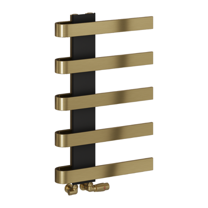 Reina Panaro Brushed Brass & Gun Metal Heated Towel Rail