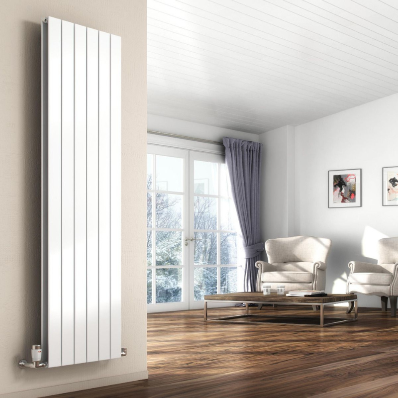 Reina Flat Vertical Radiator Contemporary Steel Design