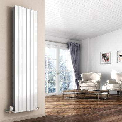 Reina Flat Vertical Radiator Contemporary Steel Design