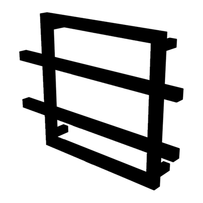 Reina Lago 2 Mild Steel Compact Designer Towel Radiator Rails | 2 Colours, 1 Size