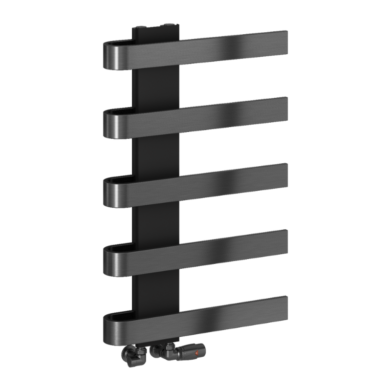 Reina Panaro Brushed Brass & Gun Metal Heated Towel Rail