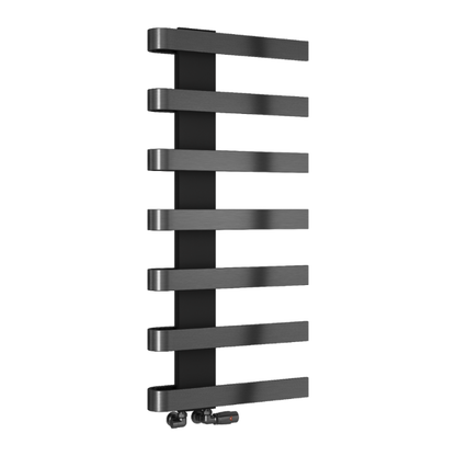 Reina Panaro Brushed Brass & Gun Metal Heated Towel Rail