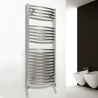 Reina Diva Curved Chrome Towel Rails