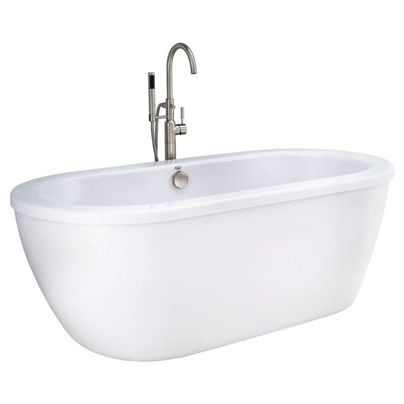 Cadet® 66 x 32-Inch Freestanding Bathtub With Polished Chrome Finish Filler and Drain Kit