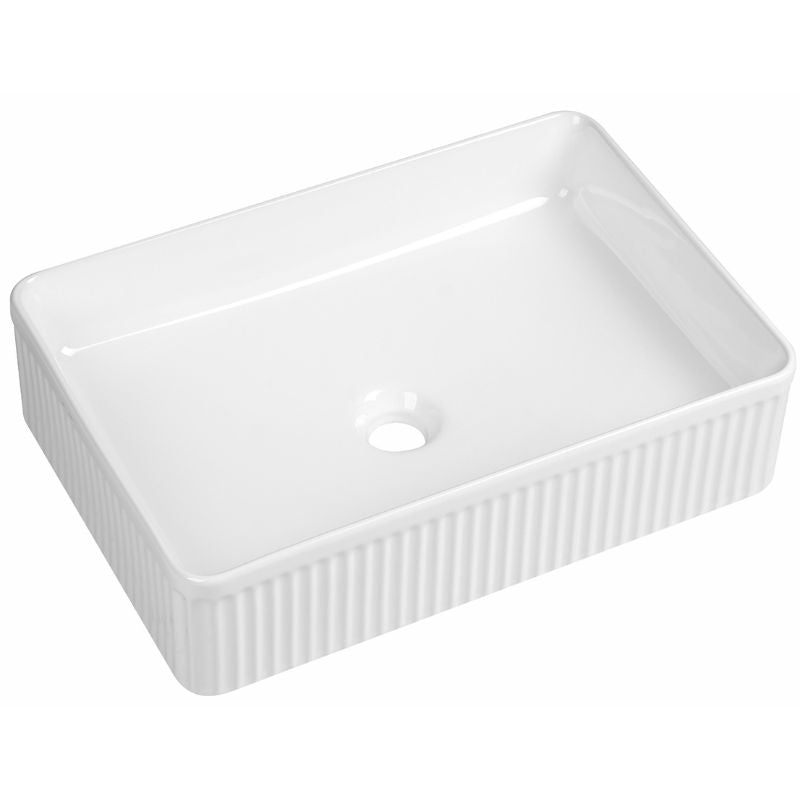 Tailored Bathrooms Flauto Fluted Rectangle Countertop Basin