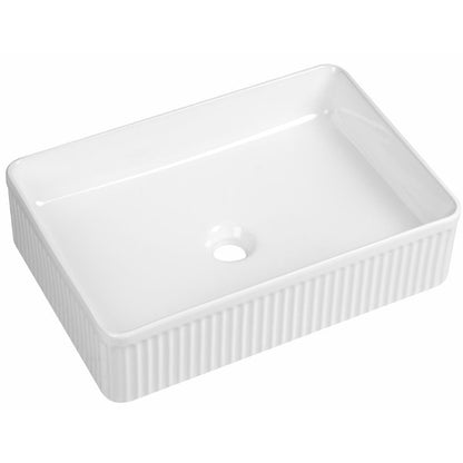 Tailored Bathrooms Flauto Fluted Rectangle Countertop Basin