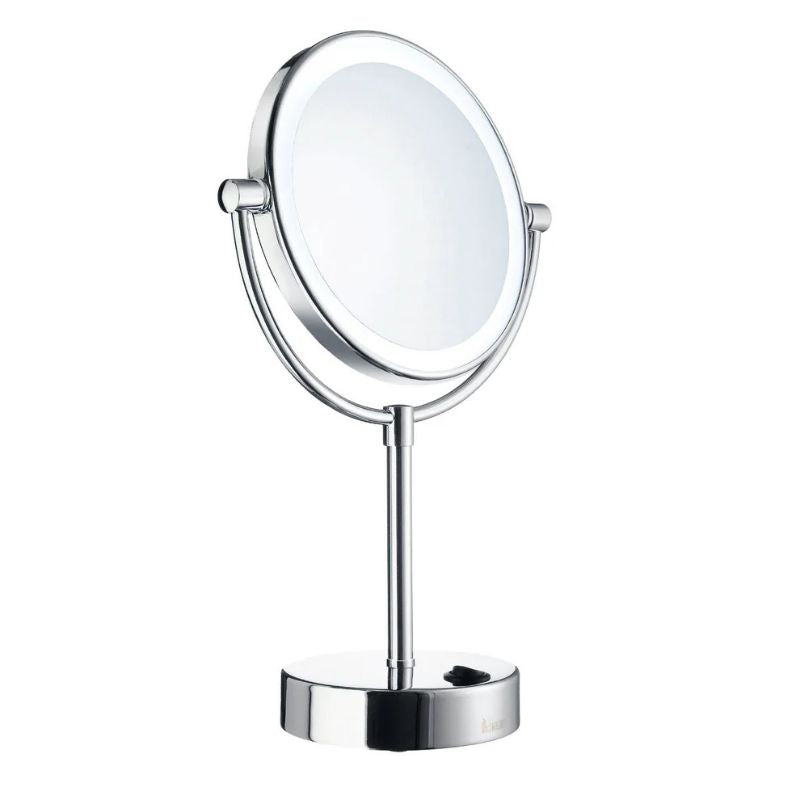 Smedbo Outline Polished Chrome Shaving/Make-Up Mirror With LED-Technology