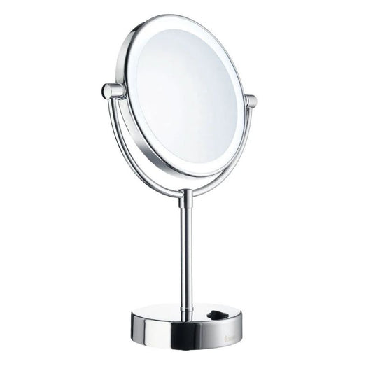 Smedbo Outline Polished Chrome Shaving/Make-Up Mirror With LED-Technology
