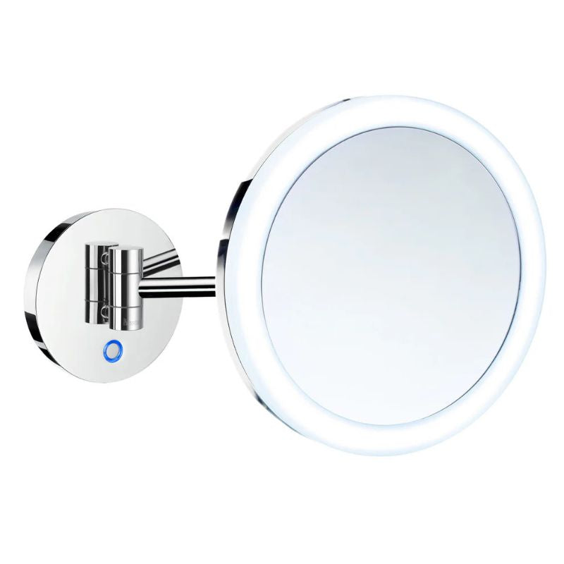 Smedbo OUTLINE LED Wall Mounted Make-Up & Shaving Mirror In Chrome
