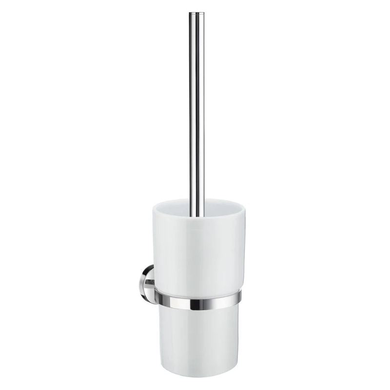Smedbo HOME Wall-Mounted Toilet Brush In Solid Brass & Porcelain