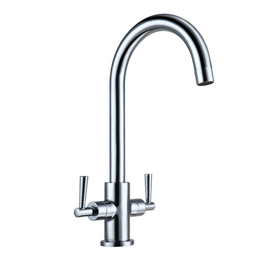 Tailored Bathrooms Monmouth Dual Lever Kitchen Mixer Tap In Chrome