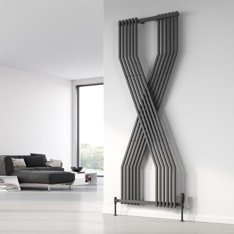 Reina Coredo X-Shaped Vertical Designer Radiator Mild Steel