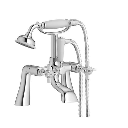 Tailored Tenby Bath Shower Mixer Tap With Handset & Hose In Chrome