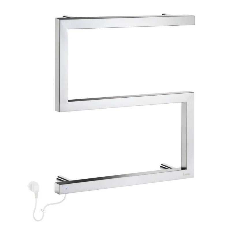 Smedbo DRY S-Model Electric Towel Warmer Polished Stainless Steel 500 × 525mm