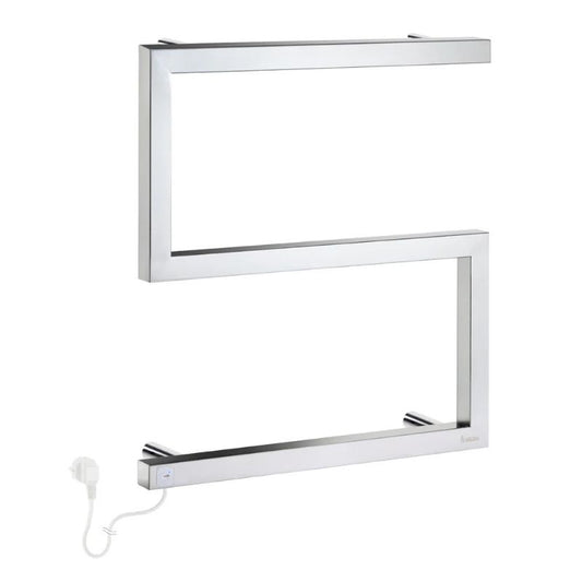 Smedbo DRY S-Model Electric Towel Warmer Polished Stainless Steel 500 × 525mm