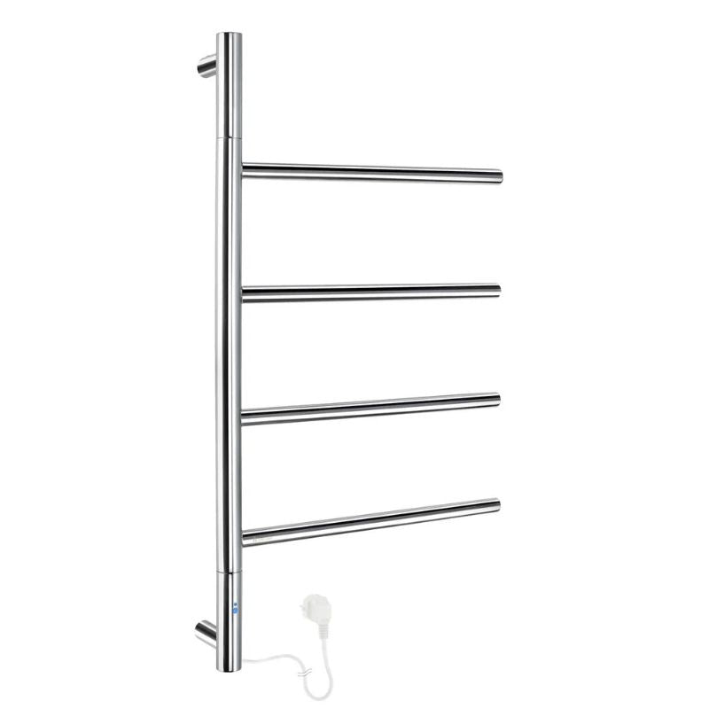 Smedbo DRY 4-Arm Swivel Electric Towel Warmer In Polished Stainless Steel Finish