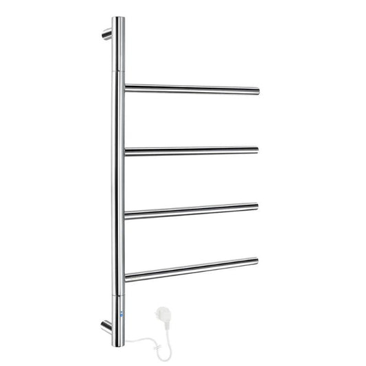 Smedbo DRY 4-Arm Swivel Electric Towel Warmer In Polished Stainless Steel Finish