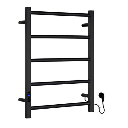 Smedbo DRY Electric Stainless Steel Towel Warmer In Matte Black Finish (689 × 500mm)