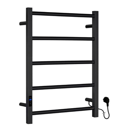 Smedbo DRY Electric Stainless Steel Towel Warmer In Matte Black Finish (689 × 500mm)
