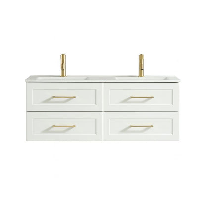 Tailored Bakewell Twin Vanity Unit With Double Ceramic Basin 1200 mm