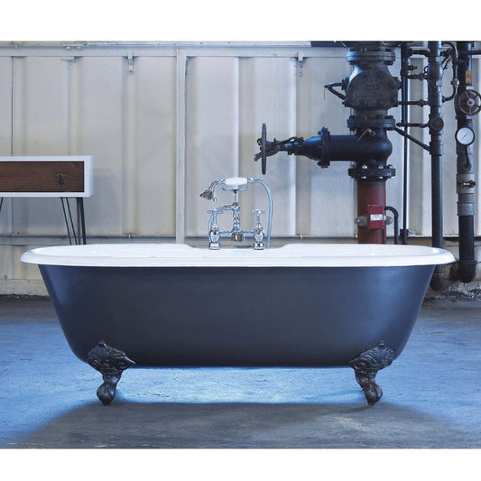 Arroll Moulin Cast Iron Roll Top Freestanding Bath with Chrome Feet | 2 Colours, 2 Sizes
