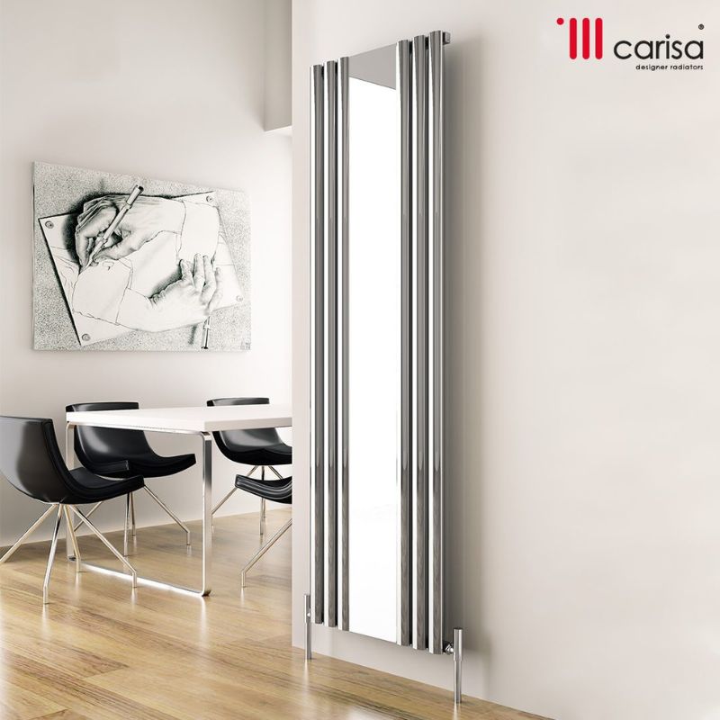 Carisa Tallis Mirror Premium Vertical Aluminium Radiator