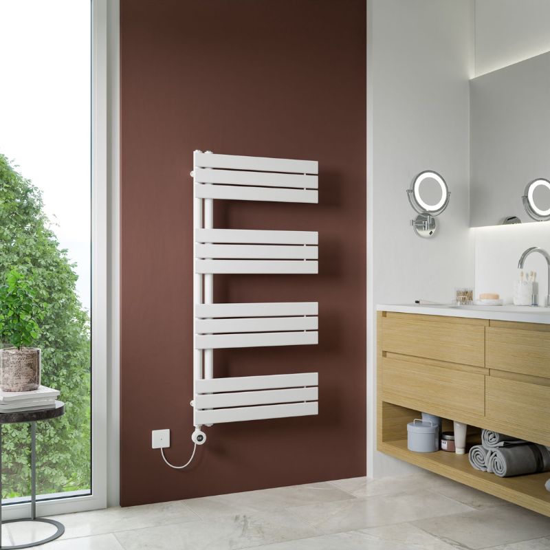 Eucotherm Vega Open Electric Towel Radiator with Smart WiFi Control | 2 Sizes, 2 Colours