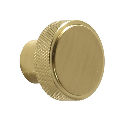 TB Knurled Round Handle - Brushed Brass (4383)