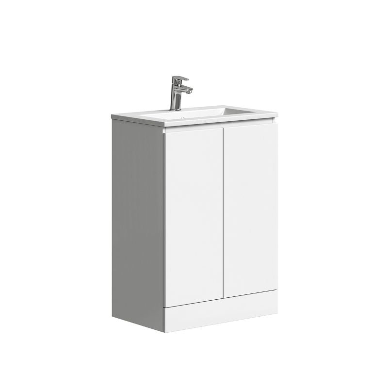 TB Plumb Essentials 600mm Double Door Floor Standing Vanity & Ceramic Basin