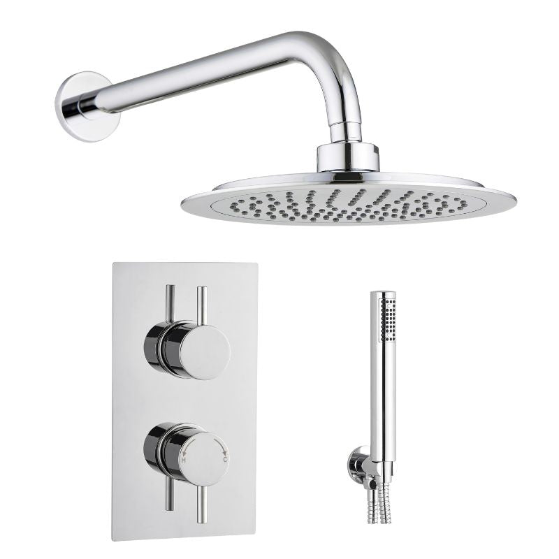 TB Round Concealed Thermostatic 2 Handle 2 Way Shower Kit (Wall) - (0011)