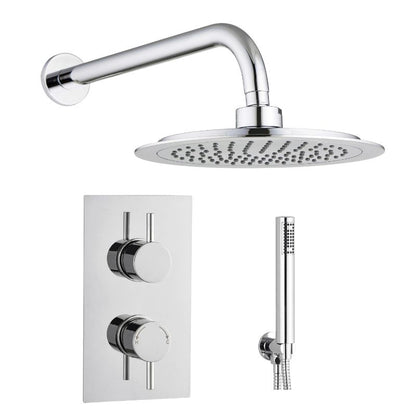TB Round Concealed Thermostatic 2 Handle 2 Way Shower Kit (Wall) - (0011)