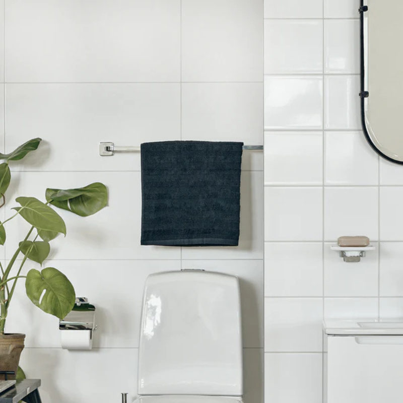 Smedbo ICE Single Towel Rail Polished Chrome Brass