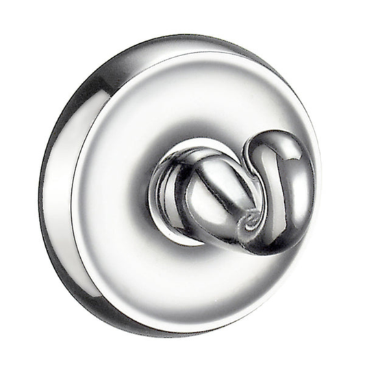 Smedbo VILLA Towel Hook Polished Chrome Brass Hook | 2 Colours, 1 Size
