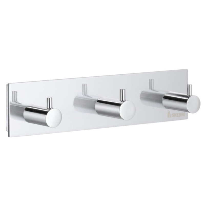 Smedbo POOL Triple Towel Hook Brass Wall Hook