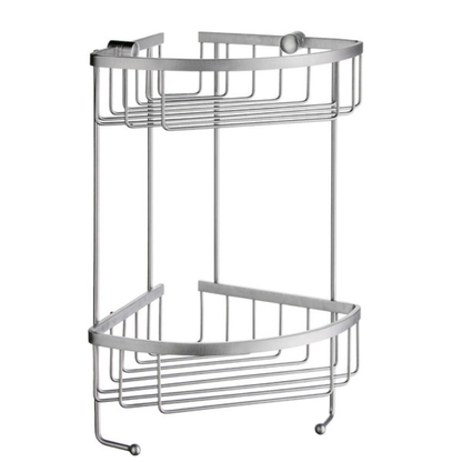 Smedbo SIDELINE Series Double Corner Shower Basket | 2 Colours, 1 Size