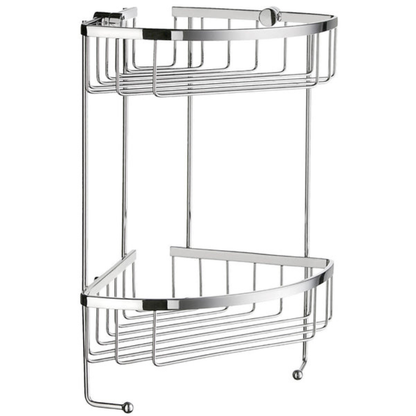 Smedbo SIDELINE Series Double Corner Shower Basket | 2 Colours, 1 Size