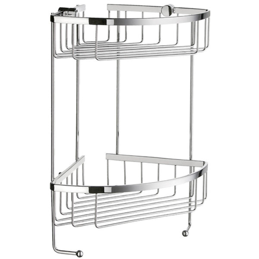 Smedbo SIDELINE Series Double Corner Shower Basket | 2 Colours, 1 Size