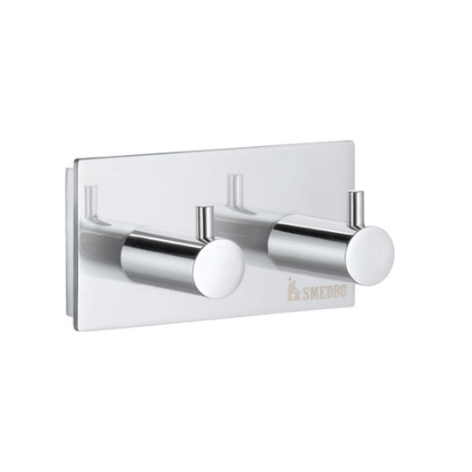 Smedbo POOL Double Towel Hook Brass Wall Hook