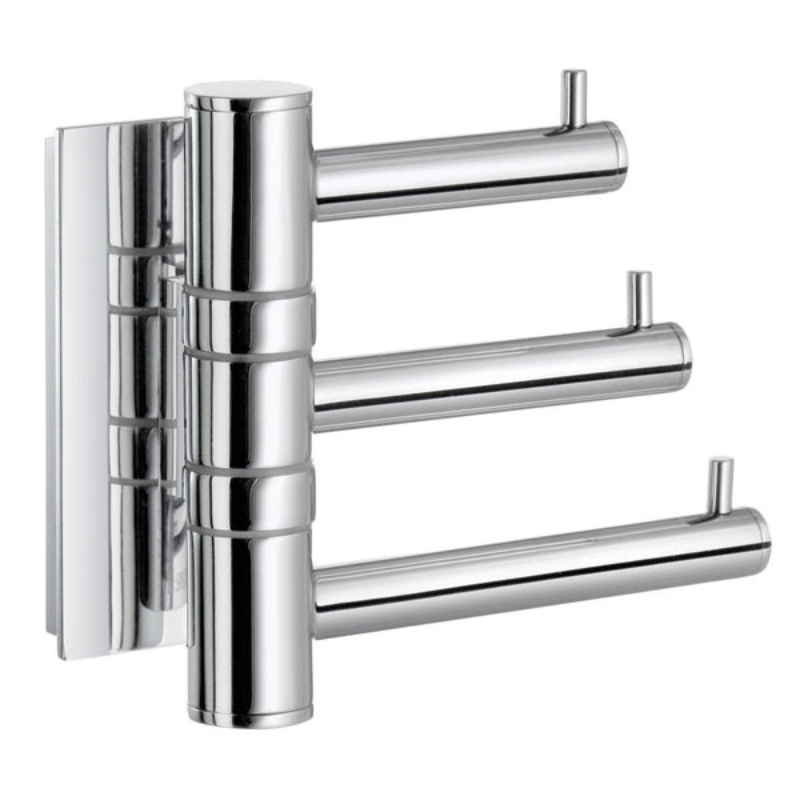 Smedbo POOL Swing Arm Triple Brass Towel Hook | 1 Colour, 1 Size