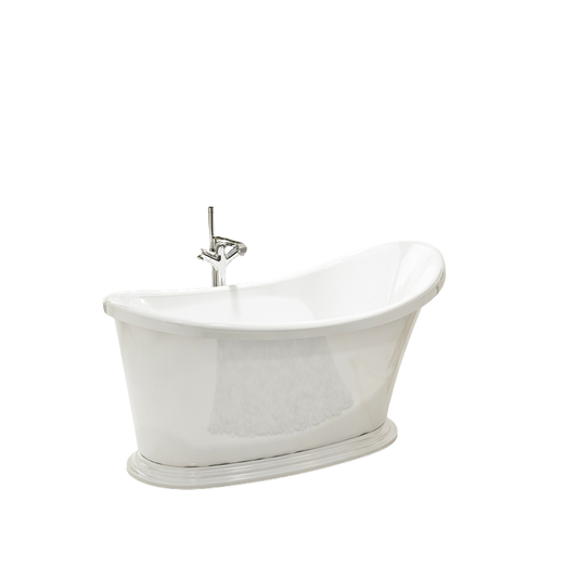 Charlotte Edwards Ersa Traditional Roll Top Slipper Bath Single Ended In White