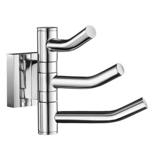 Smedbo HOUSE Triple Swing Arm Hook Brass Wall Hook