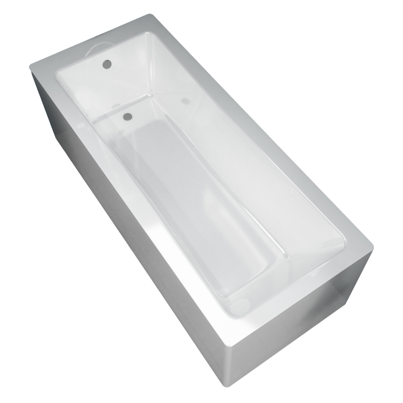 TB Plumb Essentials Portofino Single Ended Square Bath inc Leg Set