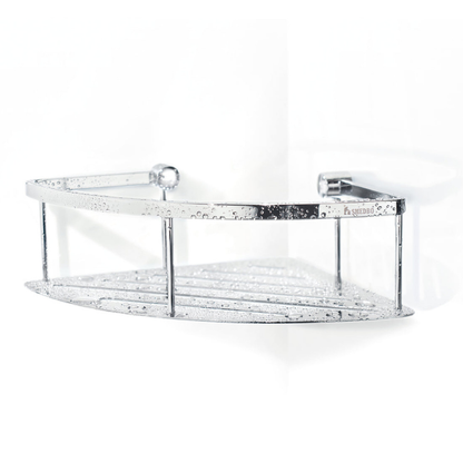 Smedbo SIDELINE Series Corner Shower Basket In Polished Chrome