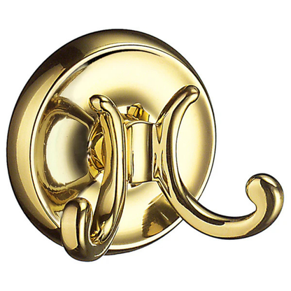 Smedbo VILLA Double Towel Hook in Polished Chrome Brass