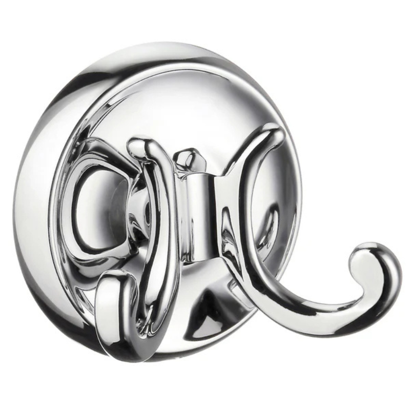 Smedbo VILLA Double Towel Hook in Polished Chrome Brass