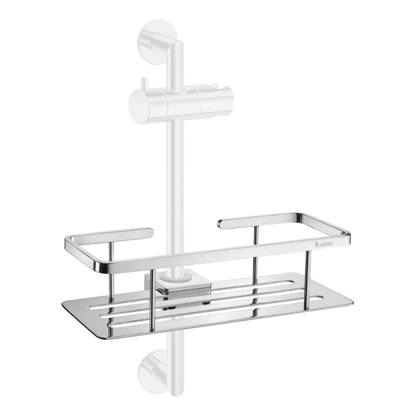 Smedbo SIDELINE Series Brass Shower Riser Rail Basket