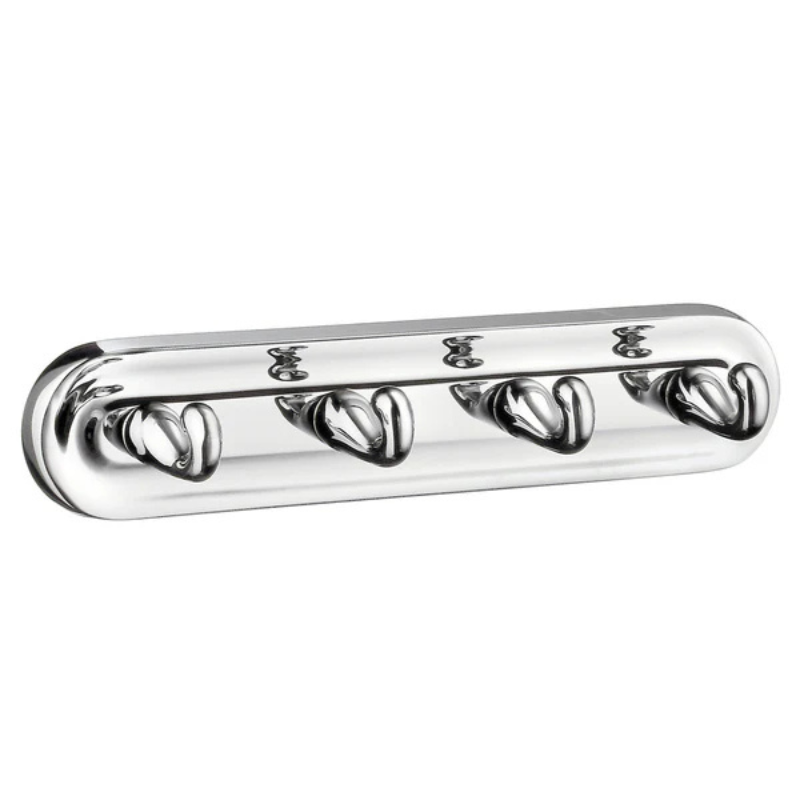 Smedbo VILLA Quadruple Hook in Polished Brass