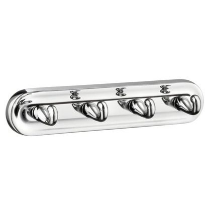Smedbo VILLA Quadruple Hook in Polished Brass
