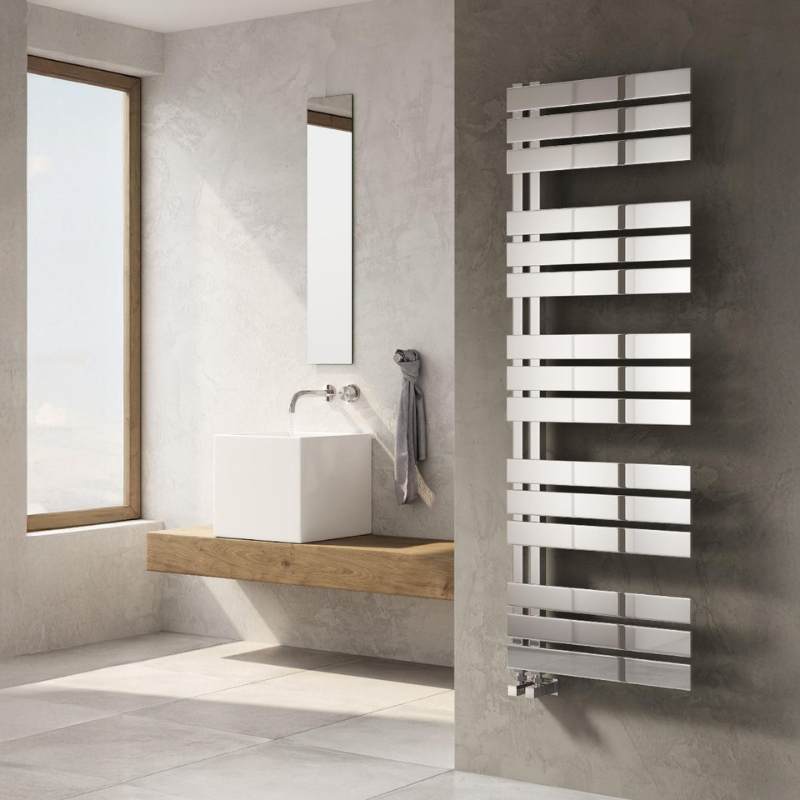 Reina Piazza Stainless Steel Modern Offset Ladder Towel Rail